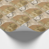 Steampunk Gentleman Pocket Watch Wrapping Paper Cadeaupapier (Hoek)