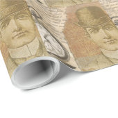 Steampunk Gentleman Pocket Watch Wrapping Paper Cadeaupapier (Rol Hoek)