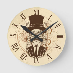 Steampunk Gentleman Ronde Klok