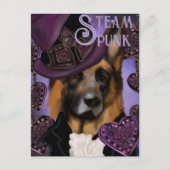 Steampunk German Shepherd Briefkaart (Voorkant)
