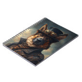 Steampunk German Shepherd Dog in Top Hat Notitieboek (Linkerzijde)