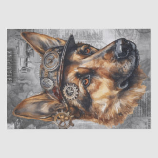 Steampunk German Shepherd Dog Tissuepapier