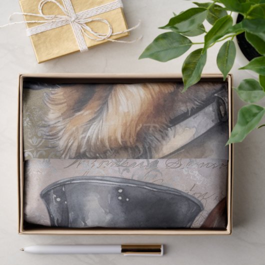 Steampunk German Shepherd Dog Tissuepapier (Geschenk)