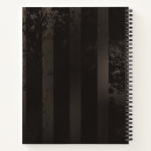 Steampunk gestreepte bruine achtergrond notitieboek (Achterkant)