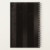 Steampunk gestreepte bruine achtergrond notitieboek (Achterkant)