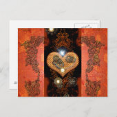 Steampunk, geweldig hart briefkaart (Voorkant / Achterkant)
