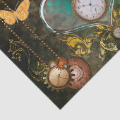 Steampunk, geweldig hart met klokken tissuepapier (Detail)