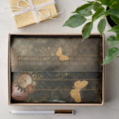 Steampunk, geweldig hart met klokken tissuepapier (Geschenk)