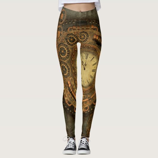 Steampunk, geweldig klokwerk leggings (Voorkant)