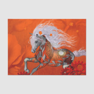 Steampunk, geweldig wild steampunk paard tissuepapier