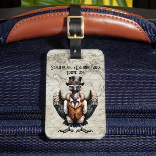 Steampunk Gier Wereldreiziger Bagagelabel