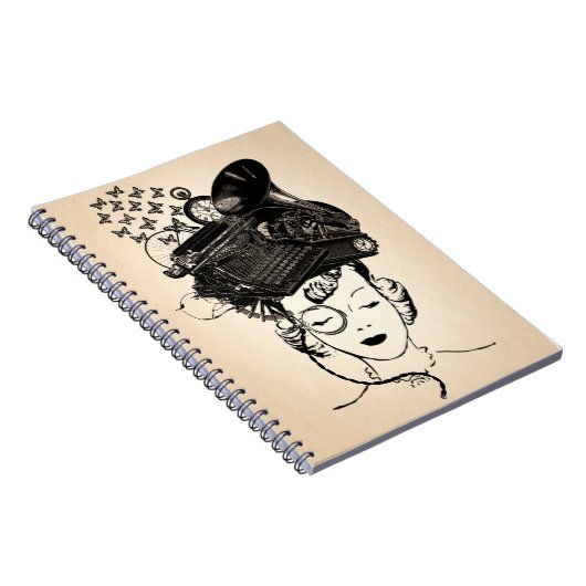 Steampunk Girl Notitieboek (Rechterzijde)