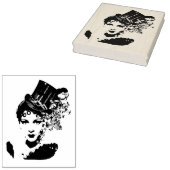 Steampunk Glamour Lady Rubberstempel (Gestempeld)