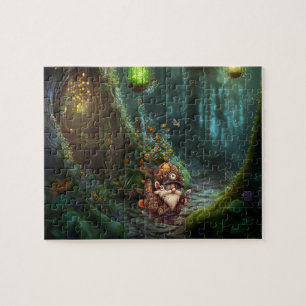 Steampunk gnome puzzle de la forêt