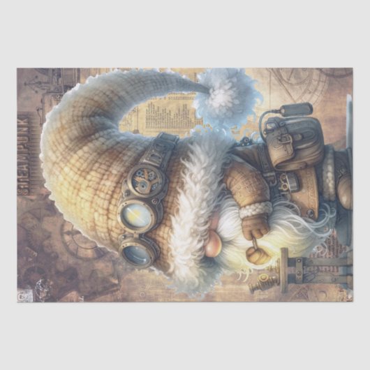 Steampunk Gnome Tissuepapier (Voorkant)
