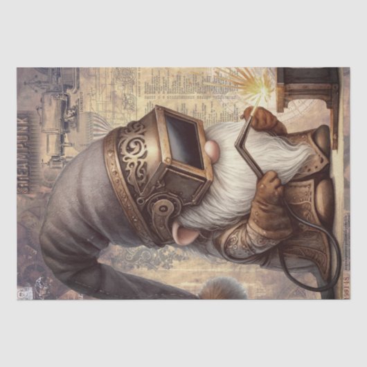 Steampunk Gnome Tissuepapier (Voorkant)