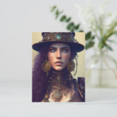 Steampunk Goddess Briefkaart (Staand voorkant)