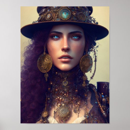 Steampunk Goddess Poster (Voorkant)