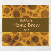 Steampunk Gold Brown Grunge Motif Bière Étiquette (Étiquettes simples)