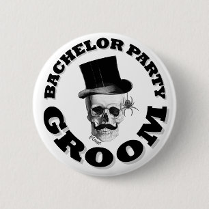 Steampunk Gothic bachelor party Ronde Button 5,7 Cm