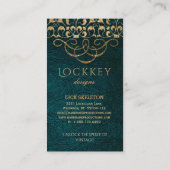  Steampunk Gothic Book Gold Visitekaartje (Achterkant)