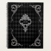 Steampunk Gothic Monogrammed Planner (Voorkant)