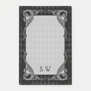 Steampunk Gothic Monogrammed Post-it® Notes