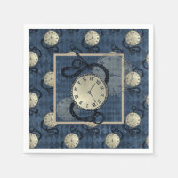 Steampunk gothic punk klokken & schedelpapier