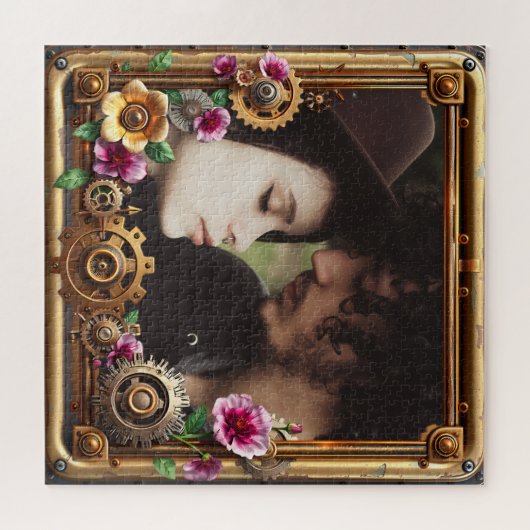 Steampunk Gothic Romantic Photo Personalized Legpuzzel (Horizontaal)