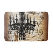 steampunk gothic scripts parijs  kroonluchter badmat (Voorkant)