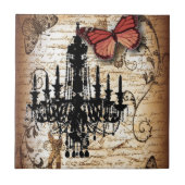steampunk gothic vlinderparis kroonluchter tegeltje (Voorkant)