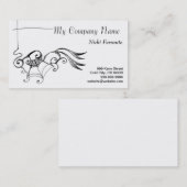 Steampunk Gothic Web Black and White Visitekaartje (Voorkant / Achterkant)