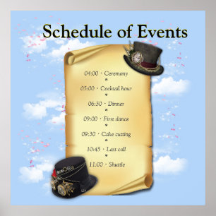 Steampunk Grafische ontwerpen over de illusie van  Poster