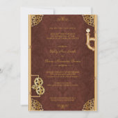 Steampunk Grande Invitation rectangulaire (Devant)