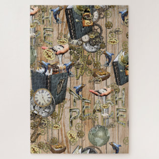 Steampunk Graphic Element Collecties op hout Legpuzzel