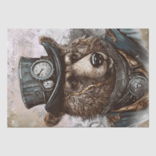 Steampunk Grizzly Beer Tissuepapier