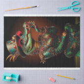 Steampunk Groen Gekleurde Alligator Decoupage Tissuepapier (Craft)