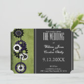 Steampunk grunge embraye le faire-part de mariage (Debout devant)