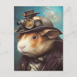 Steampunk Guinea Pig Briefkaart
