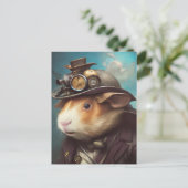 Steampunk Guinea Pig Briefkaart (Staand voorkant)