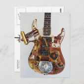 Steampunk Guitar Briefkaart (Voorkant / Achterkant)
