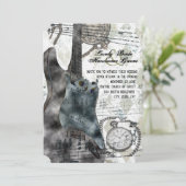 Steampunk Guitar Time Music Faire-part de mariage (Debout devant)