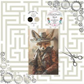 Steampunk Gunslinger Fox Decoupage Tissuepapier