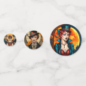 Steampunk Halloween Confetti (Achterkanten)