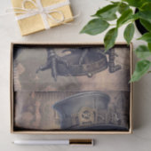 Steampunk Halloween Crow Raven Tissuepapier (Geschenk)