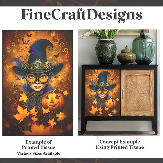 Steampunk Halloween Jack O Lantern F4 Decoupage Tissuepapier