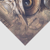 Steampunk Halloween Owl Tissuepapier (Detail)