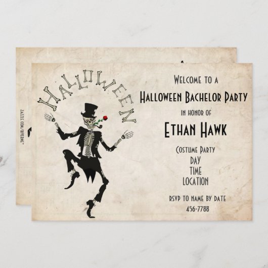 Steampunk Halloween Verjaardagsfeestje voor vrijge Kaart (Voorkant / Achterkant)