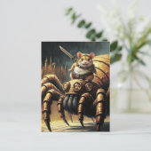 Steampunk Hamster en Spider Briefkaart (Staand voorkant)