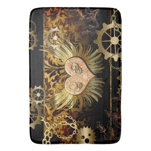 Steampunk hart badmat (Voorkant Verticaal)
